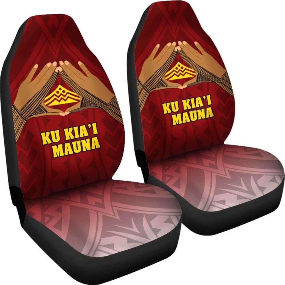 Hawaii Mauna Kea Car Seat Covers - Hand Sign Symbol - 105905 - YourCarButBetter