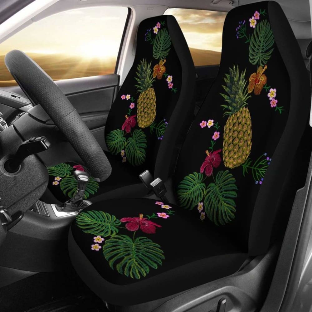 Hawaii Pineapple Hibiscus Car Seat Covers 8 232125 - YourCarButBetter