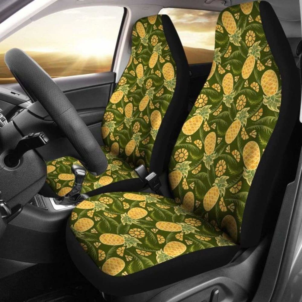 Hawaii Pineapple Palm Leaf Car Seat Covers 5 174914 - YourCarButBetter