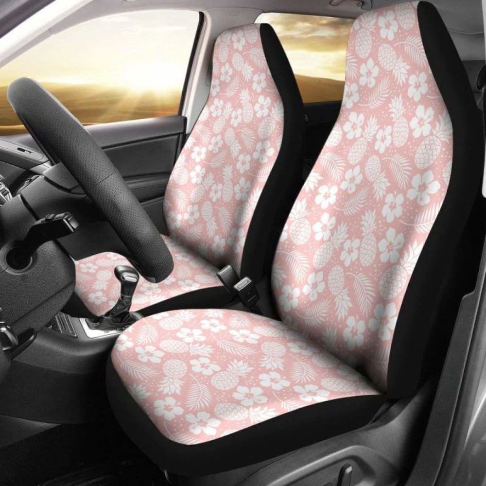 Hawaii Pineapple Plumeria Palm Leaf Car Seat Covers 5 174914 - YourCarButBetter