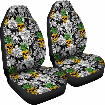 Hawaii Pineapple Skull Tropical Car Seat Covers 174914 - YourCarButBetter