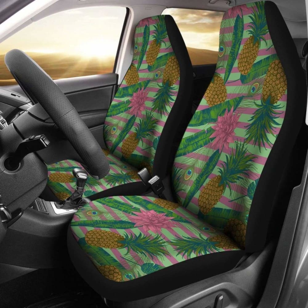 Hawaii Pineapple Tropical Car Seat Covers 7 174914 - YourCarButBetter