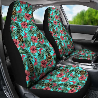 Hawaii Pineapple Tropical Hibiscus Car Seat Covers 7 232125 - YourCarButBetter