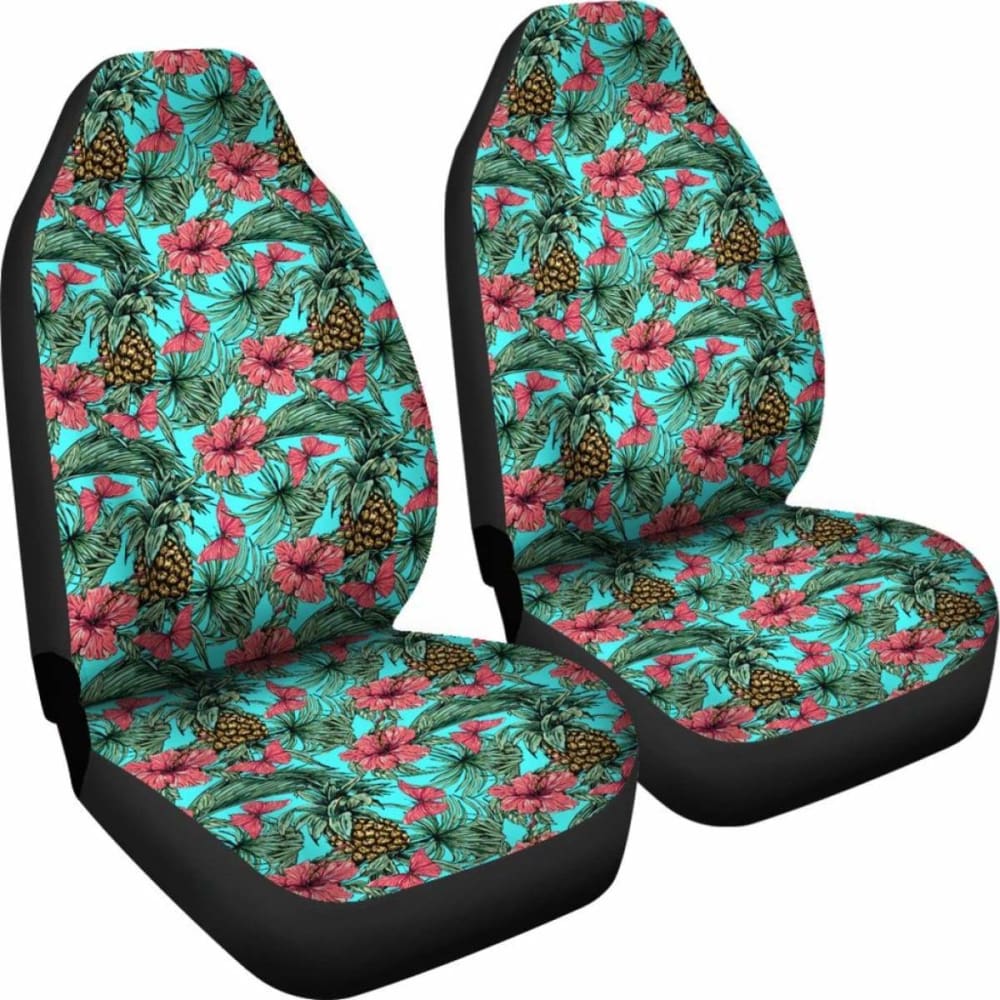 Hawaii Pineapple Tropical Hibiscus Car Seat Covers 7 232125 - YourCarButBetter