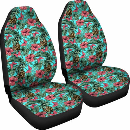Hawaii Pineapple Tropical Hibiscus Car Seat Covers 7 232125 - YourCarButBetter