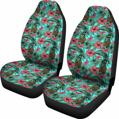 Hawaii Pineapple Tropical Hibiscus Car Seat Covers 7 232125 - YourCarButBetter