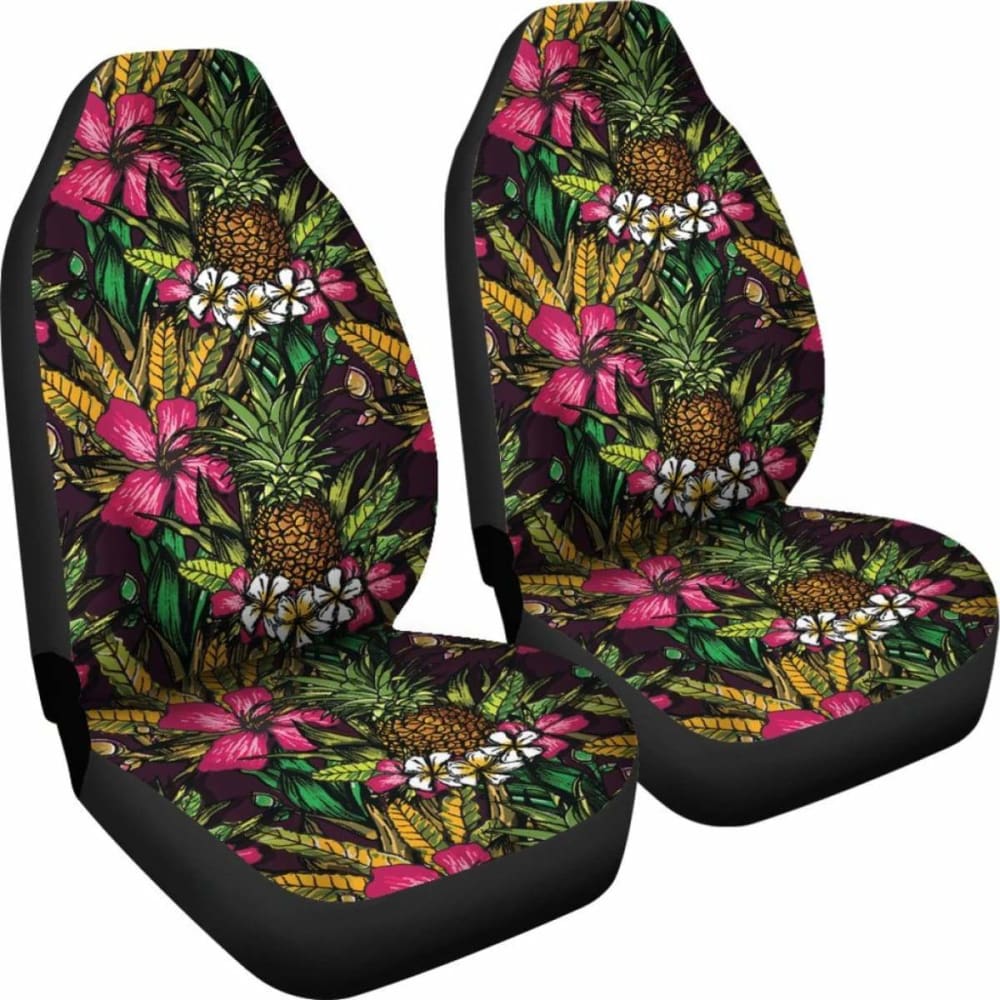 Hawaii Pineapple Tropical Hibiscus Car Seat Covers 8 232125 - YourCarButBetter