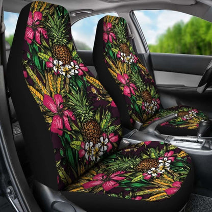 Hawaii Pineapple Tropical Hibiscus Car Seat Covers 8 232125 - YourCarButBetter