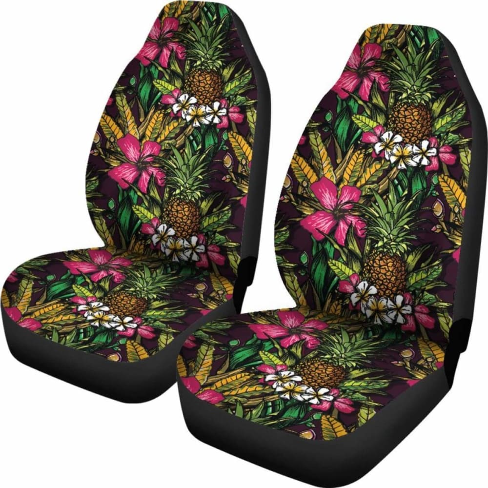 Hawaii Pineapple Tropical Hibiscus Car Seat Covers 8 232125 - YourCarButBetter