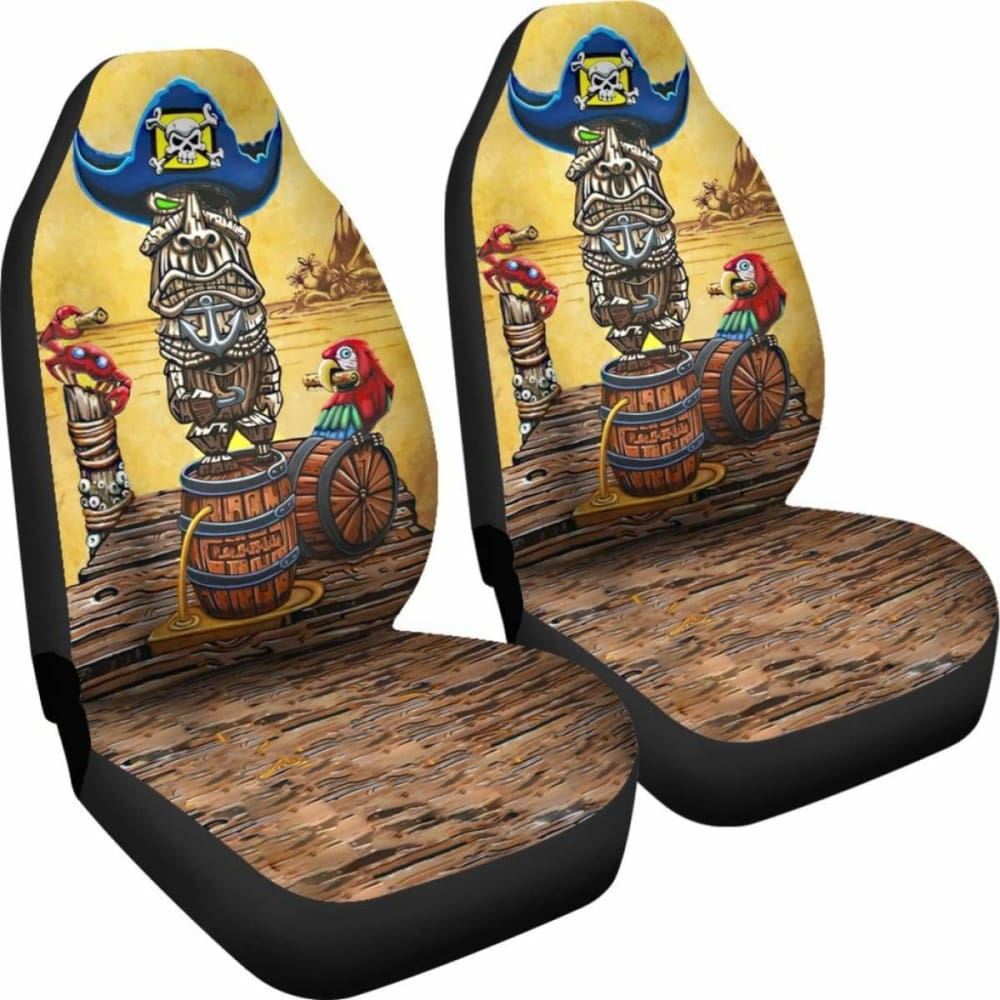 Hawaii Pirate Tiki Head Car Seat Covers Amazing 105905 - YourCarButBetter