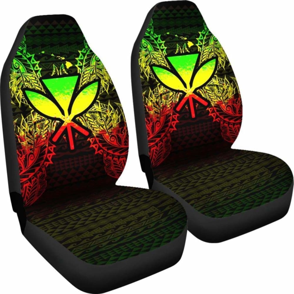 Hawaii Polynesia Car Seat Cover Map Reggae 105905 - YourCarButBetter