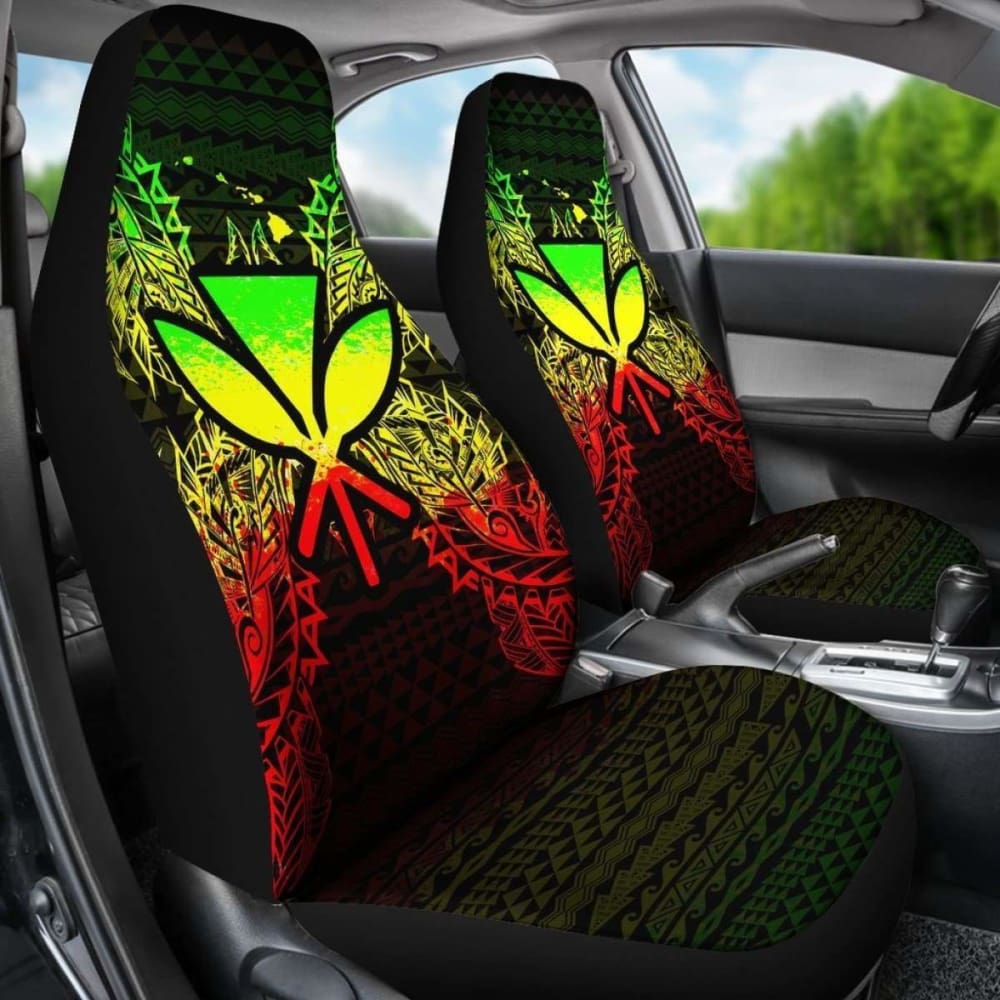 Hawaii Polynesia Car Seat Cover Map Reggae 105905 - YourCarButBetter