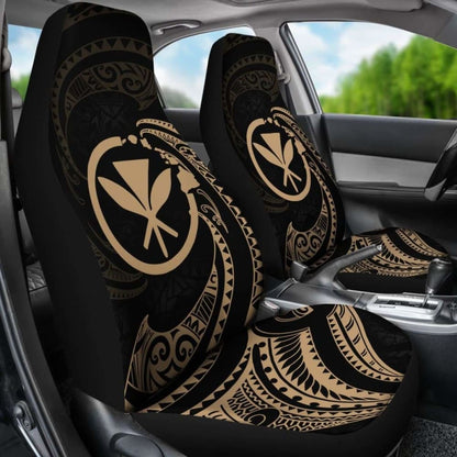 Hawaii Polynesian Car Seat Covers - Gold Tribal Wave - 105905 - YourCarButBetter