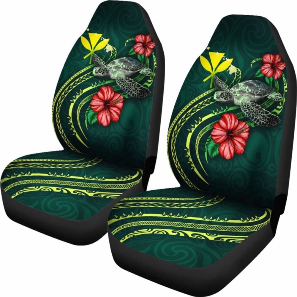 Hawaii Polynesian Car Seat Covers - Green Turtle Hibiscus - New 091114 - YourCarButBetter