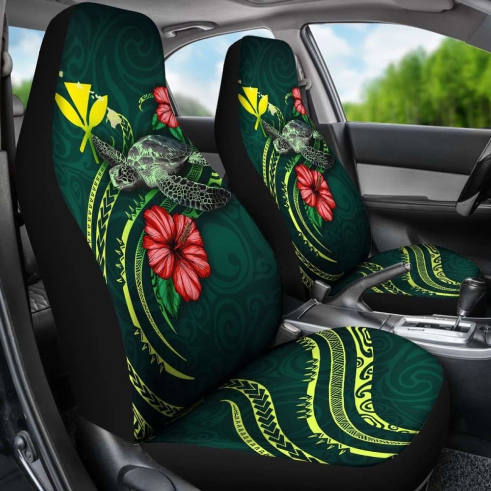 Hawaii Polynesian Car Seat Covers - Green Turtle Hibiscus - New 091114 - YourCarButBetter