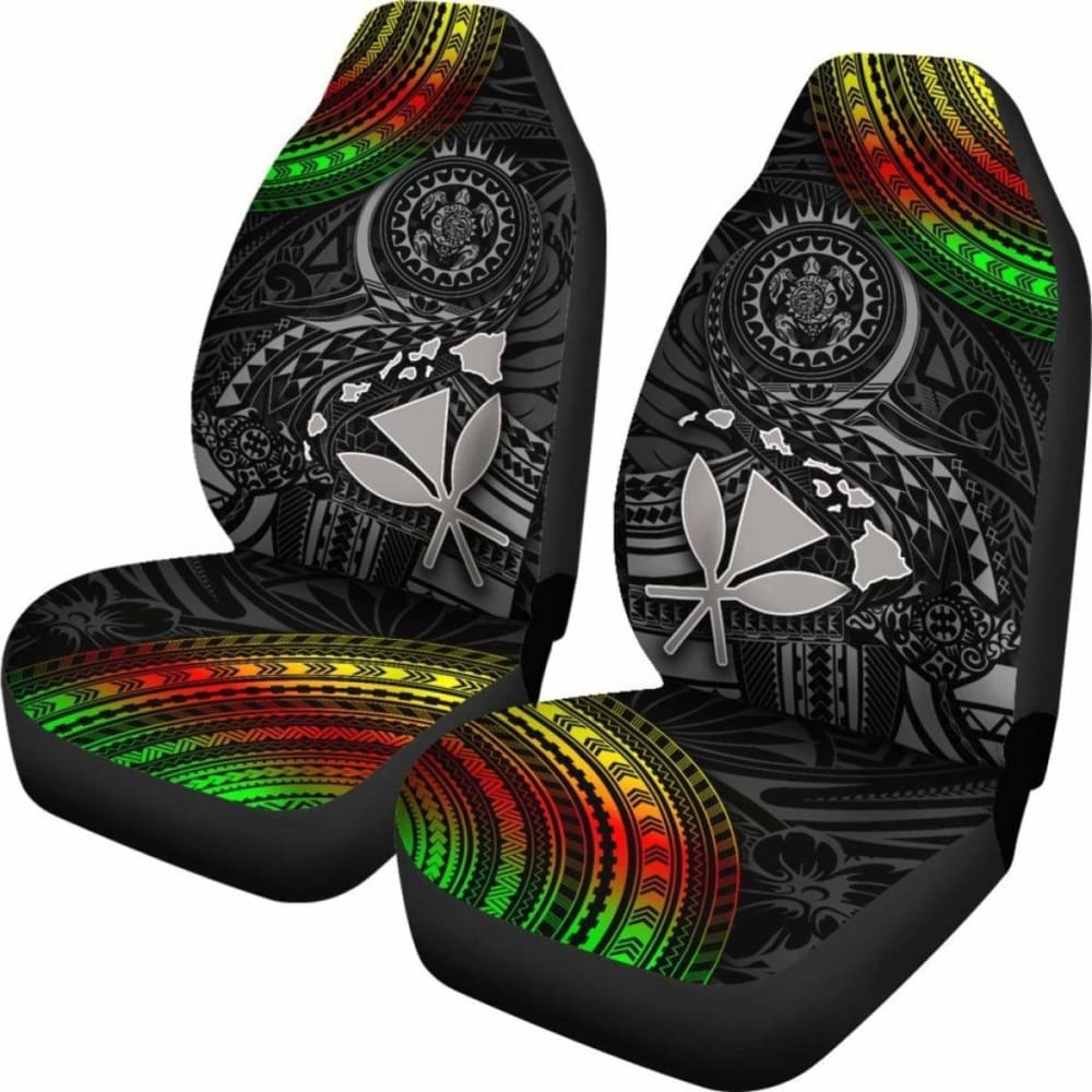 Hawaii Polynesian Car Seat Covers - Kanaka Maoli Hawaiian Map - 18 105905 - YourCarButBetter