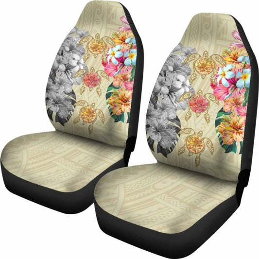 Hawaii Polynesian Flowers Swimming Turtles Car Seat Covers - New - 091114 - YourCarButBetter