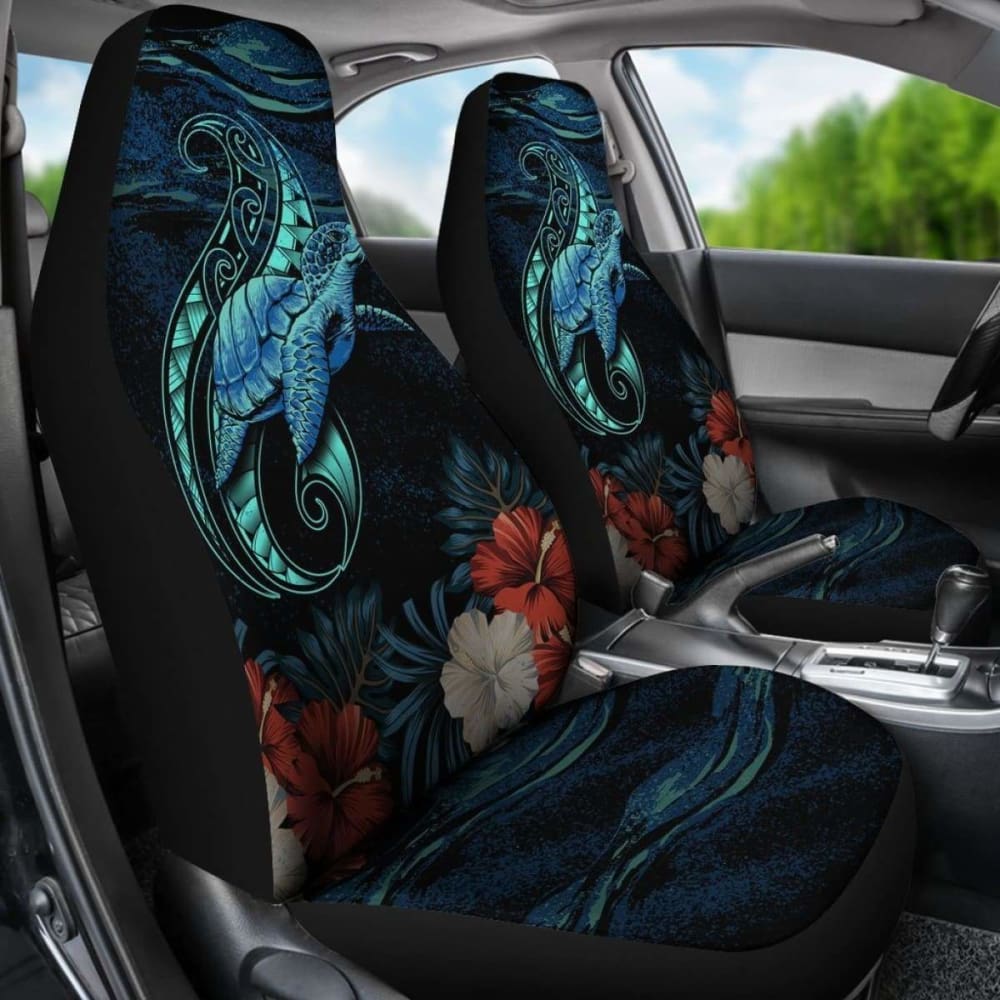 Hawaii Polynesian Honu Sea Hibiscus Car Seat Cover - 232125 - YourCarButBetter