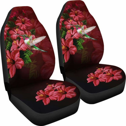 Hawaii Red Hibiscus Humming Bird Car Seat Covers - 232125 - YourCarButBetter