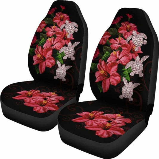 Hawaii Red Hibiscus Turtle Car Seat Covers - New - Ray Style - 091114 - YourCarButBetter