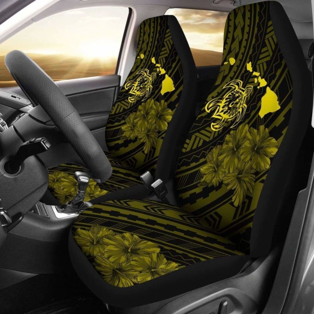 Hawaii Sea Turtle Is Swimming Toward Car Seat Covers Yellow - New - 091114 - YourCarButBetter