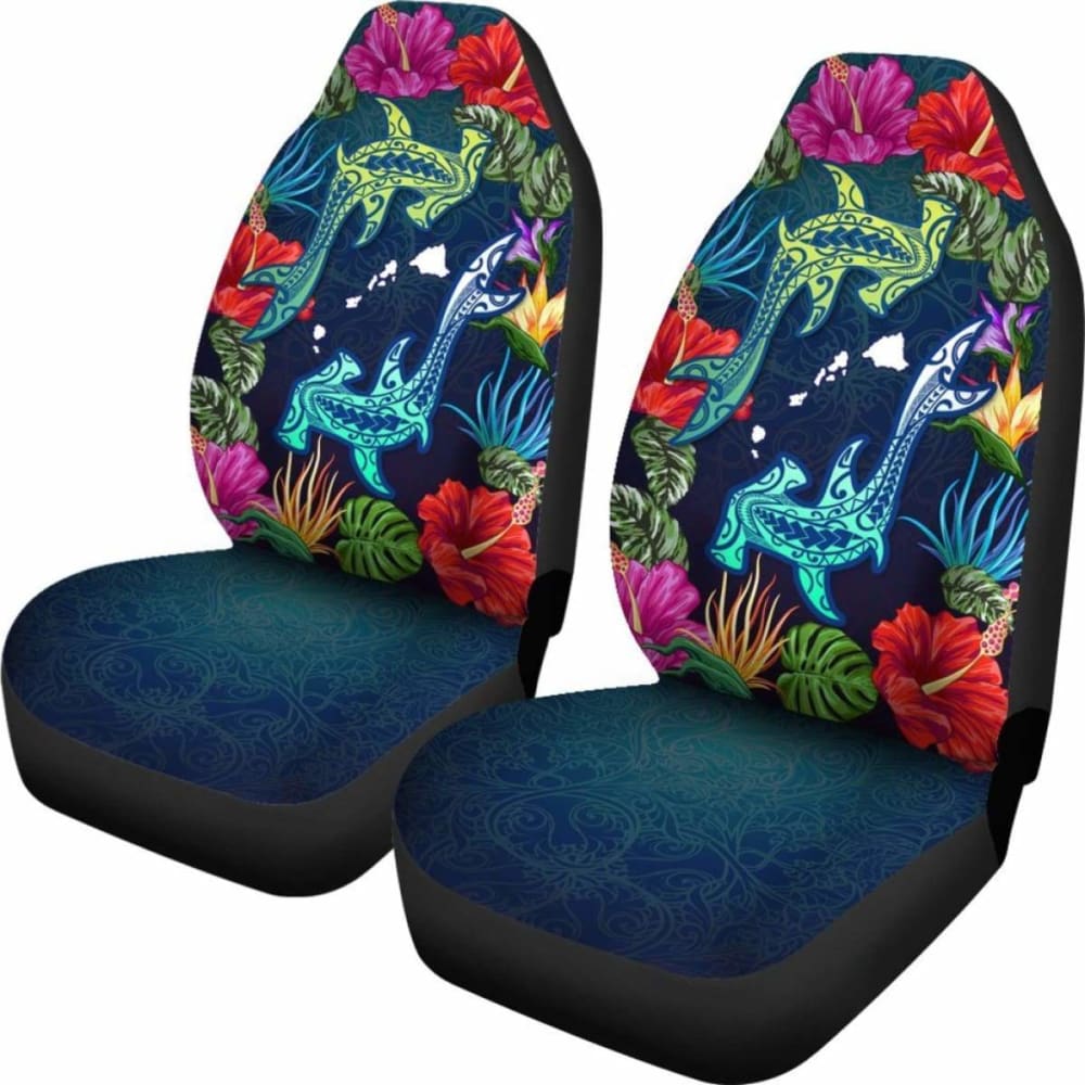 Hawaii Shark Tropical Color Car Seat Cover - 4 102802 - YourCarButBetter