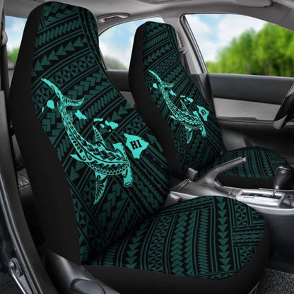 Hawaii Shark Turquoise Polynesian Car Seat Covers - 1 102802 - YourCarButBetter