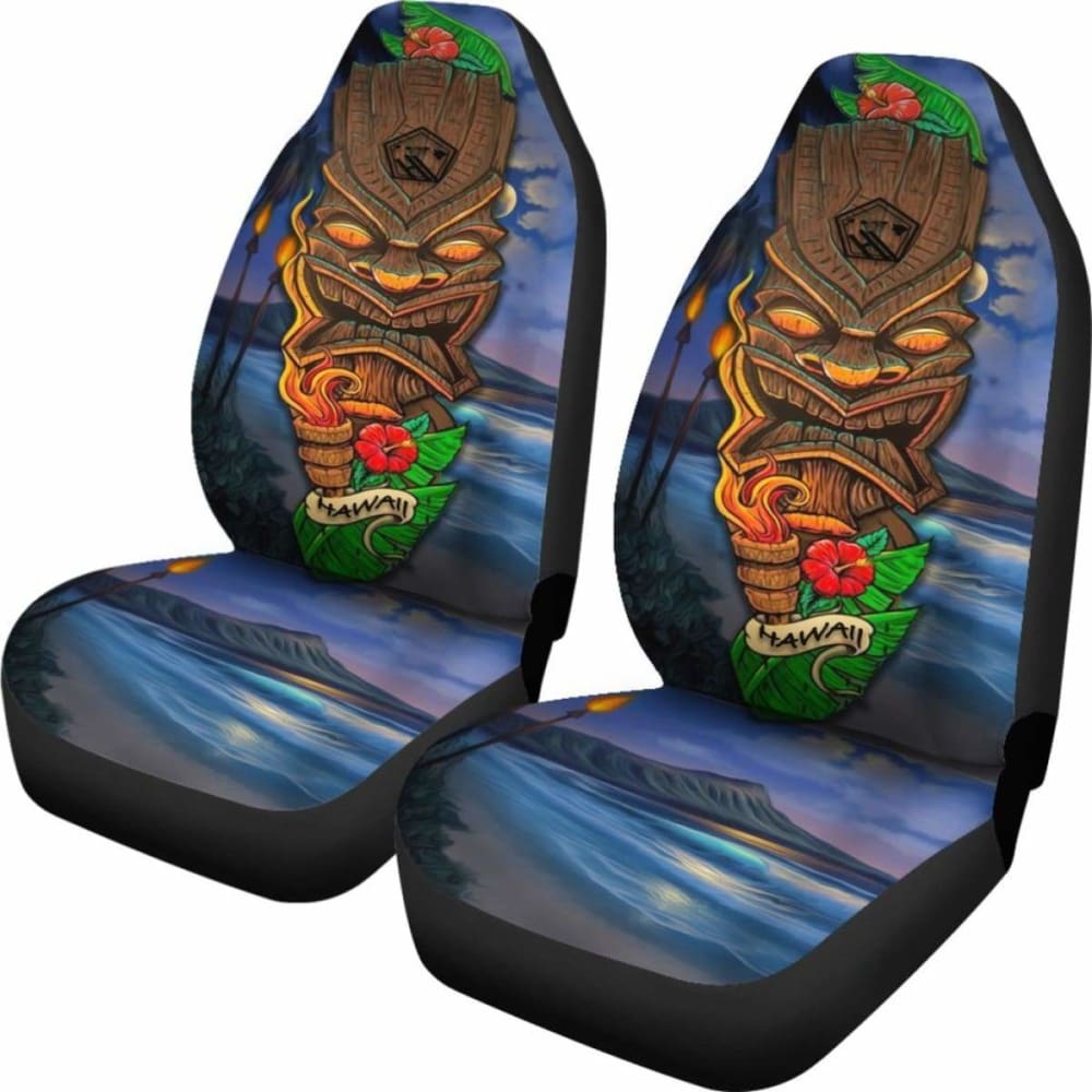 Hawaii Tiki God Hibiscus Car Seat Covers 7 232125 - YourCarButBetter