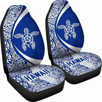 Hawaii Tribal Turtle Hibiscus Car Seat Covers Blue New 091114 - YourCarButBetter
