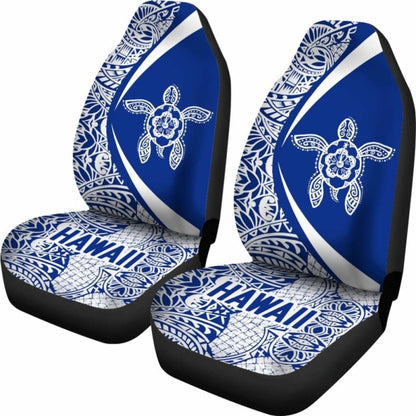 Hawaii Tribal Turtle Hibiscus Car Seat Covers Blue New 091114 - YourCarButBetter