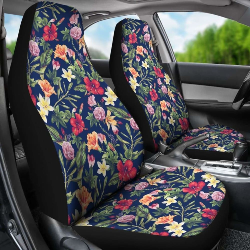 Hawaii Tropical Hibiscus Plumeria Car Seat Covers 232125 - YourCarButBetter