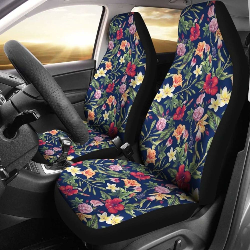 Hawaii Tropical Hibiscus Plumeria Car Seat Covers 232125 - YourCarButBetter