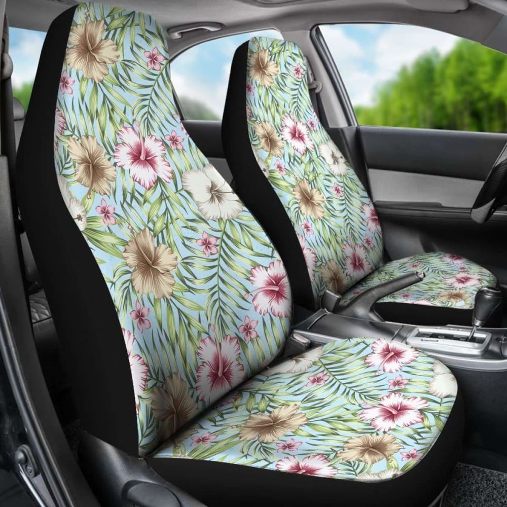 Hawaii Tropical Hibiscus Plumeria Car Seat Covers 232125 - YourCarButBetter