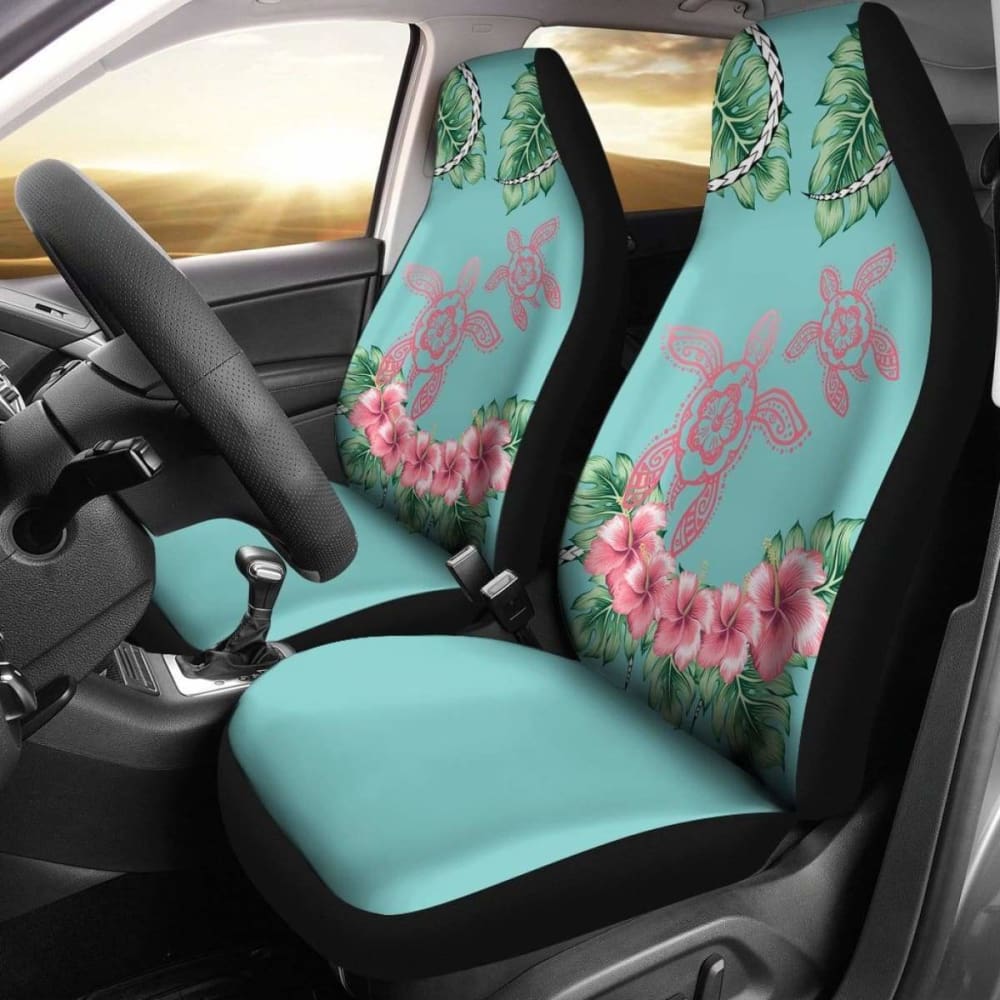 Hawaii Tropical Hibiscus Turtle Mint Style - Car Seat Cover New Awesome 091114 - YourCarButBetter