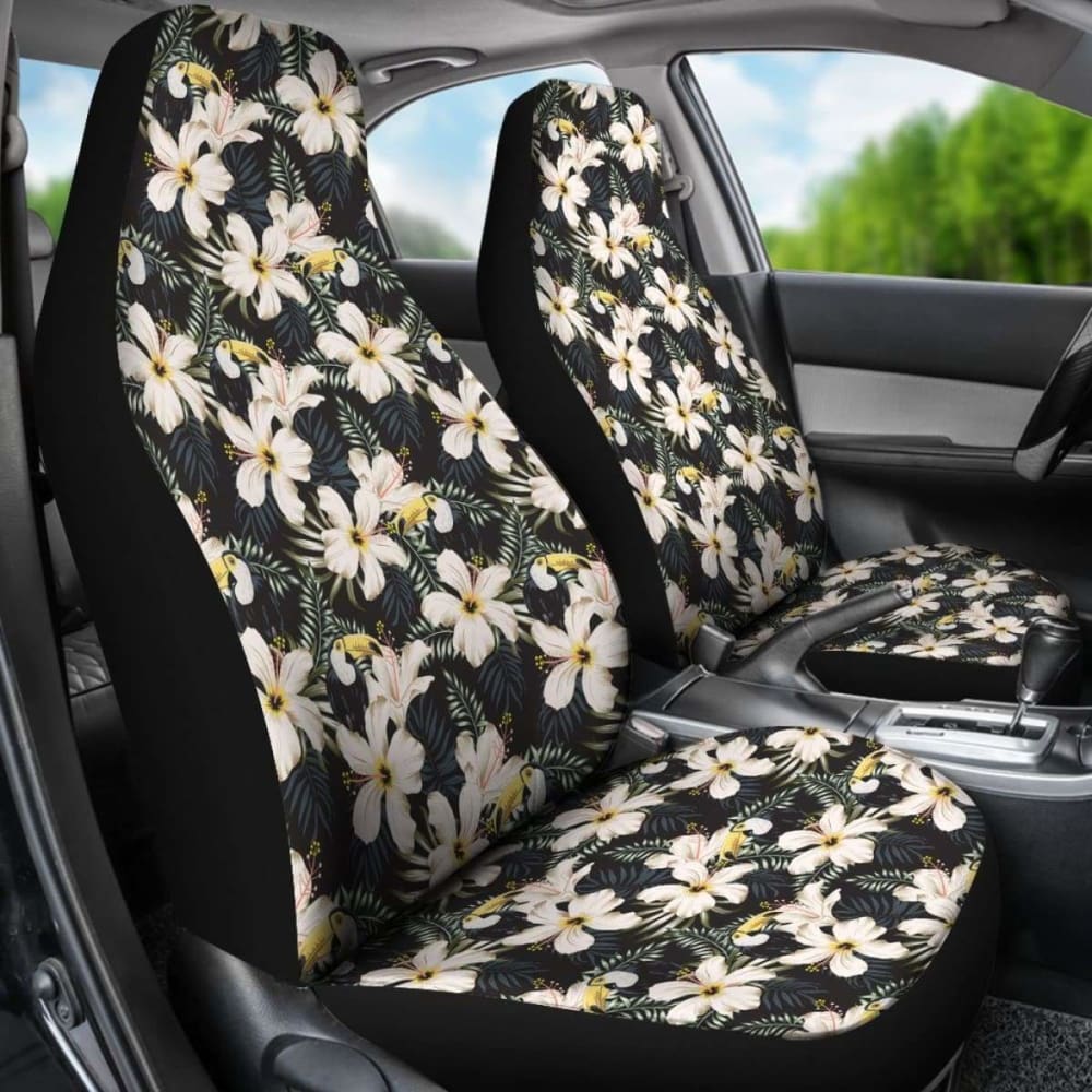 Hawaii Tropical Toucans Hibiscus Car Seat Covers 232125 - YourCarButBetter