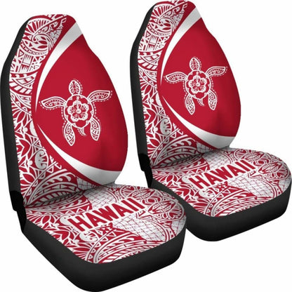 Hawaii Turlte Polynesian Car Seat Covers - Circle Style Red Amazing 105905 - YourCarButBetter