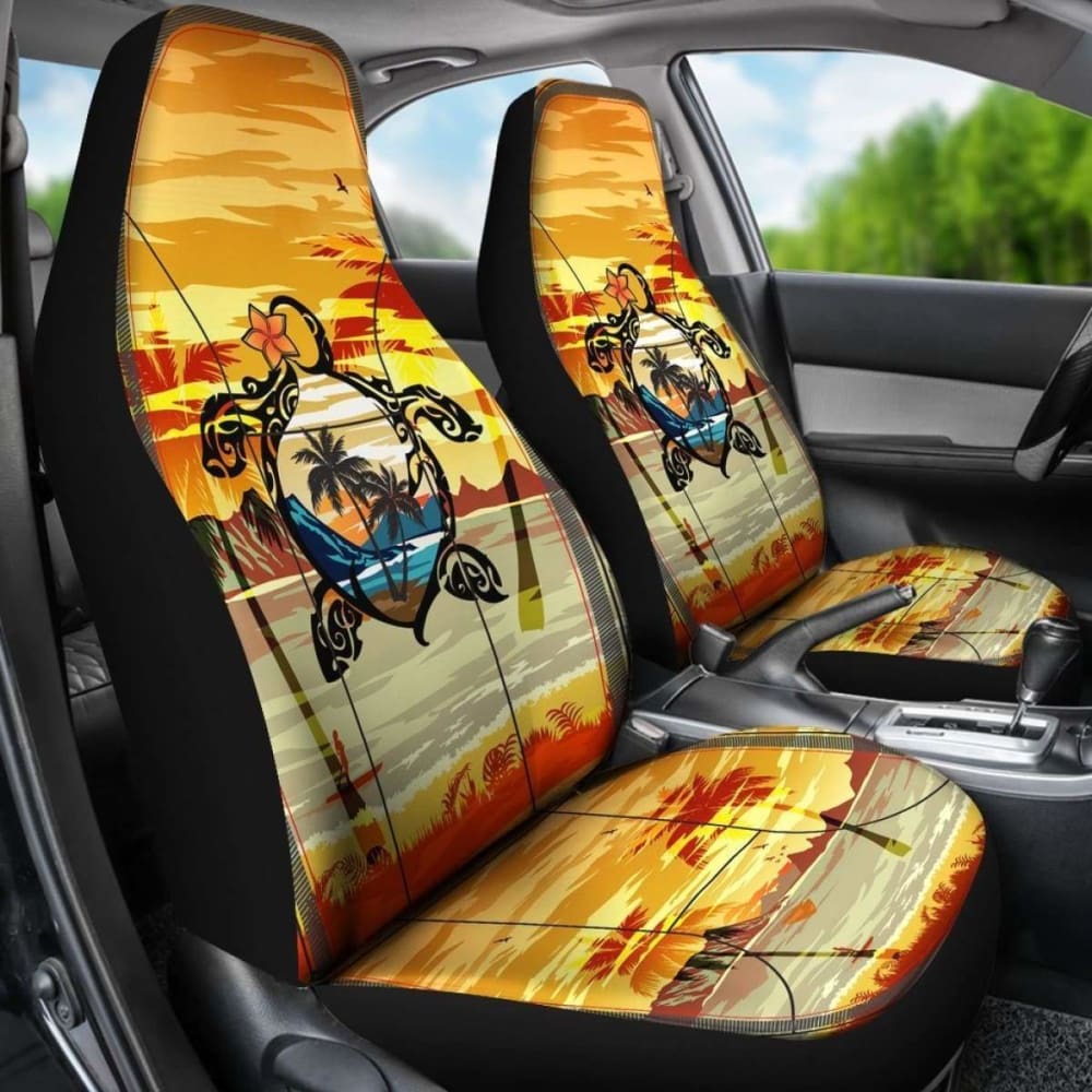 Hawaii Turtle Coconut Tree Car Seat Covers - New - Awesome 091114 - YourCarButBetter