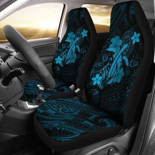 Hawaii Turtle Flower Polynesian Car Seat Covers - Turquoise - New Awesome 091114 - YourCarButBetter