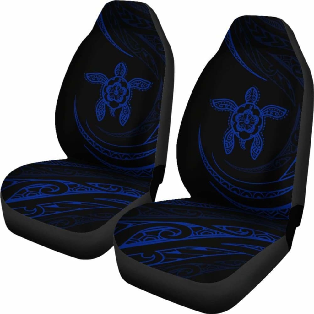 Hawaii Turtle Hibiscus Car Seat Covers - Blue - Best Look - 091114 - YourCarButBetter