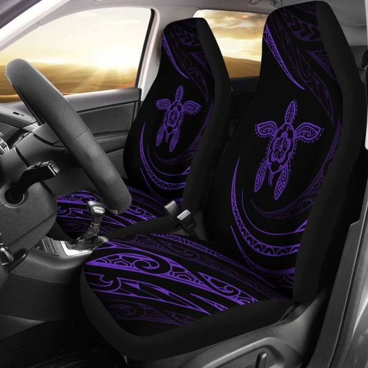 Hawaii Turtle Hibiscus Car Seat Covers - Purple - Best Look - 091114 - YourCarButBetter