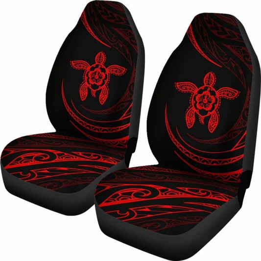 Hawaii Turtle Hibiscus Car Seat Covers - Red - Best Look - 091114 - YourCarButBetter