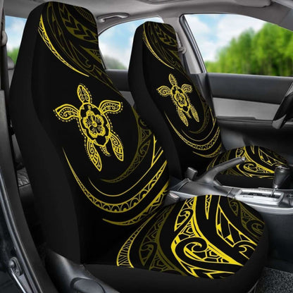Hawaii Turtle Hibiscus Car Seat Covers - Yellow - Best Look - 091114 - YourCarButBetter
