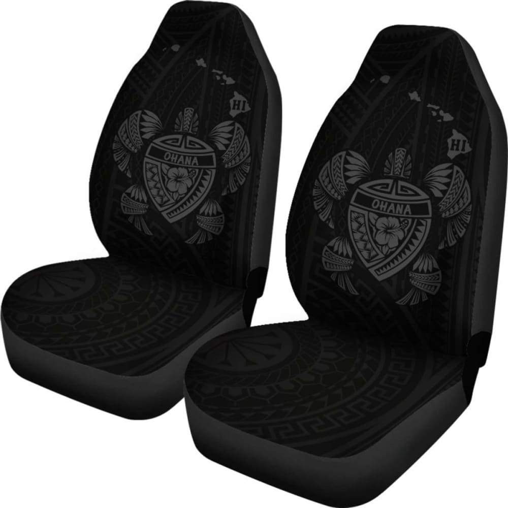 Hawaii Turtle Hibiscus Map Car Seat Covers - Grey - New - 091114 - YourCarButBetter