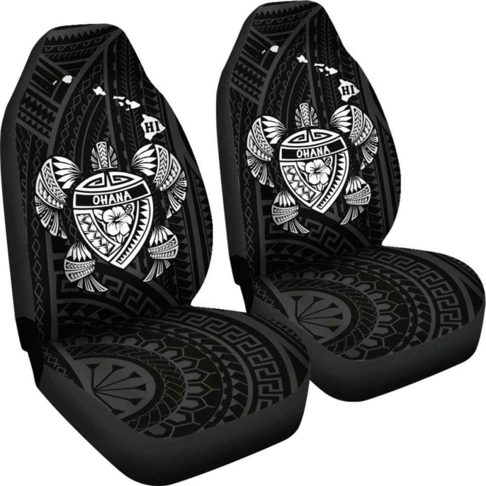 Hawaii Turtle Hibiscus Map Car Seat Covers - White - New - 091114 - YourCarButBetter