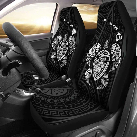 Hawaii Turtle Hibiscus Map Car Seat Covers - White - New - 091114 - YourCarButBetter