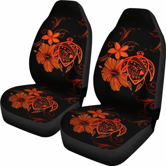 Hawaii Turtle Hibiscus Poly Orange Car Seat Covers - New - Awesome 091114 - YourCarButBetter