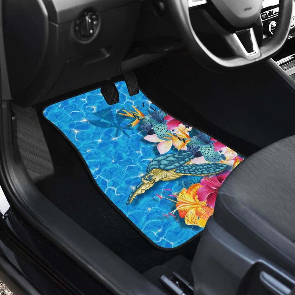 Hawaii Turtle Kanaka Maoli Hibiscus Car Floor Mats 210803 - YourCarButBetter