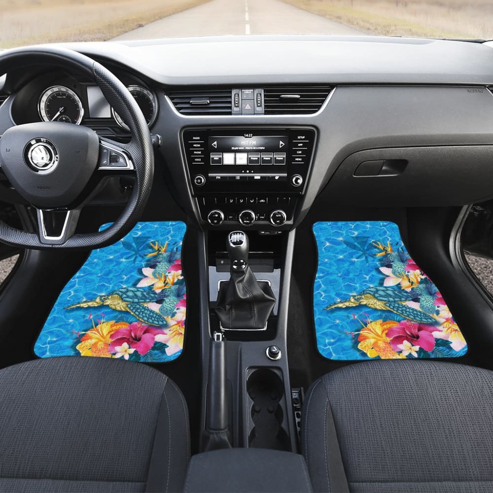 Hawaii Turtle Kanaka Maoli Hibiscus Car Floor Mats 210803 - YourCarButBetter