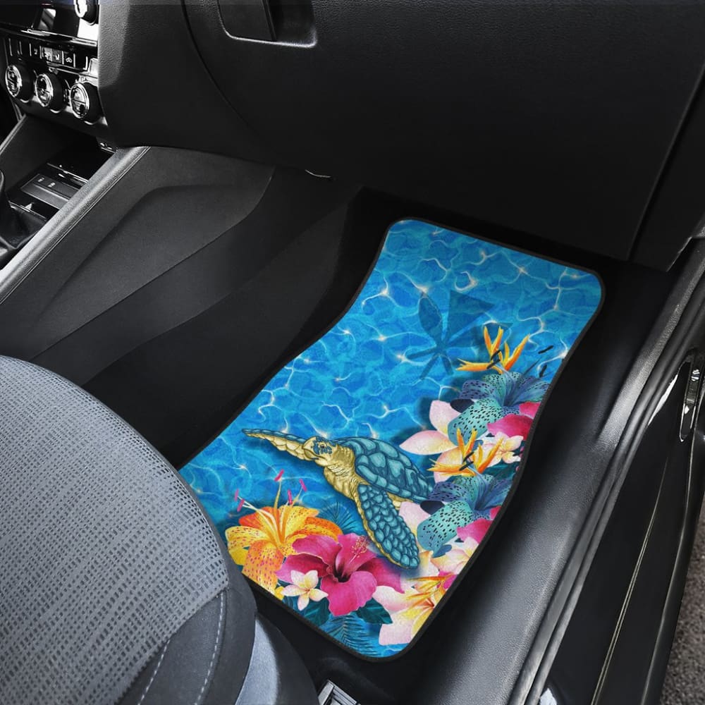 Hawaii Turtle Kanaka Maoli Hibiscus Car Floor Mats 210803 - YourCarButBetter