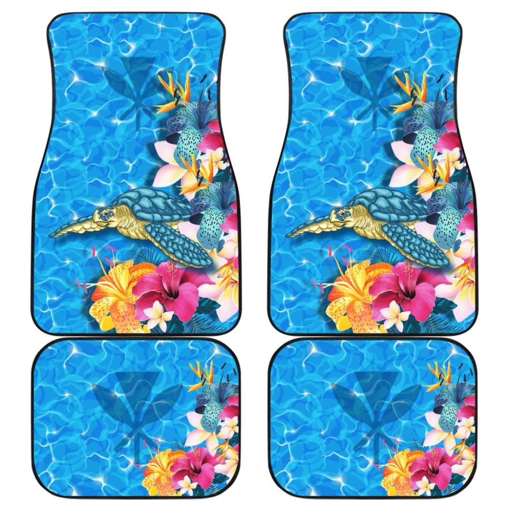 Hawaii Turtle Kanaka Maoli Hibiscus Car Floor Mats 210803 - YourCarButBetter